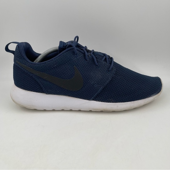 Nike Men’s Roshe Run Midnight Navy 511881-405 Knit Running Shoes - Size 11.5 - Picture 1 of 11